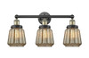 INNOVATIONS 616-3W-BAB-G146 Chatham 3 24.5 inch Bath Vanity Light Black Antique Brass