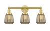 INNOVATIONS 616-3W-SG-G146 Chatham 3 24.5 inch Bath Vanity Light Satin Gold