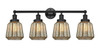 INNOVATIONS 616-4W-BK-G146 Chatham 4 Light 33.5 inch Bath Vanity Light Matte Black
