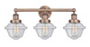 INNOVATIONS 616-3W-AC-G534 Oxford 3 24.5 inch Bath Vanity Light Antique Copper