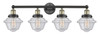 INNOVATIONS 616-4W-BAB-G534 Oxford 4 33.5 inch Bath Vanity Light Black Antique Brass