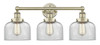 INNOVATIONS 616-3W-AB-G72 Bell 3 24.5 inch Bath Vanity Light Antique Brass