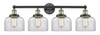 INNOVATIONS 616-4W-BAB-G72 Bell 4 33.5 inch Bath Vanity Light Black Antique Brass