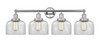 INNOVATIONS 616-4W-PC-G72 Bell 4 Light 33.5 inch Bath Vanity Light Polished Chrome