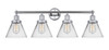 INNOVATIONS 616-4W-PC-G42 Cone 4 Light 34.75 inch Bath Vanity Light Polished Chrome