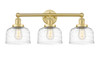 INNOVATIONS 616-3W-SG-G713 Bell 3 24.5 inch Bath Vanity Light Satin Gold