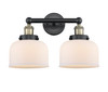 INNOVATIONS 616-2W-BAB-G71 Bell 2 15.5 inch Bath Vanity Light Black Antique Brass