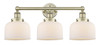 INNOVATIONS 616-3W-AB-G71 Bell 3 24.5 inch Bath Vanity Light Antique Brass