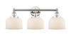 INNOVATIONS 616-3W-PN-G71 Bell 3 24.5 inch Bath Vanity Light Polished Nickel