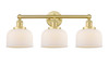 INNOVATIONS 616-3W-SG-G71 Bell 3 24.5 inch Bath Vanity Light Satin Gold