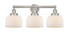 INNOVATIONS 616-3W-SN-G71 Bell 3 Light 24.5 inch Bath Vanity Light Brushed Satin Nickel