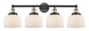 INNOVATIONS 616-4W-BAB-G71 Bell 4 33.5 inch Bath Vanity Light Black Antique Brass