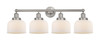 INNOVATIONS 616-4W-SN-G71 Bell 4 Light 33.5 inch Bath Vanity Light Brushed Satin Nickel