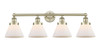 INNOVATIONS 616-4W-AB-G41 Cone 4 34.75 inch Bath Vanity Light Antique Brass