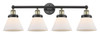 INNOVATIONS 616-4W-BAB-G41 Cone 4 34.75 inch Bath Vanity Light Black Antique Brass