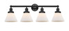 INNOVATIONS 616-4W-BK-G41 Cone 4 Light 34.75 inch Bath Vanity Light Matte Black