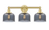 INNOVATIONS 616-3W-SG-G73 Bell 3 24.5 inch Bath Vanity Light Satin Gold