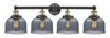 INNOVATIONS 616-4W-BAB-G73 Bell 4 33.5 inch Bath Vanity Light Black Antique Brass