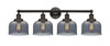 INNOVATIONS 616-4W-OB-G73 Bell 4 Light 33.5 inch Bath Vanity Light Oil Rubbed Bronze