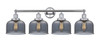 INNOVATIONS 616-4W-PC-G73 Bell 4 Light 33.5 inch Bath Vanity Light Polished Chrome