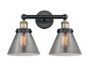 INNOVATIONS 616-2W-BAB-G43 Cone 2 15.5 inch Bath Vanity Light Black Antique Brass