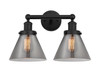 INNOVATIONS 616-2W-BK-G43 Cone 2 Light 15.5 inch Bath Vanity Light Matte Black
