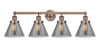 INNOVATIONS 616-4W-AC-G43 Cone 4 33.5 inch Bath Vanity Light Antique Copper