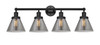 INNOVATIONS 616-4W-BK-G43 Cone 4 Light 33.5 inch Bath Vanity Light Matte Black