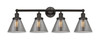 INNOVATIONS 616-4W-OB-G43 Cone 4 Light 33.5 inch Bath Vanity Light Oil Rubbed Bronze
