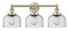 INNOVATIONS 616-3W-AB-G74 Bell 3 24.5 inch Bath Vanity Light Antique Brass