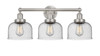 INNOVATIONS 616-3W-SN-G74 Bell 3 Light 24.5 inch Bath Vanity Light Brushed Satin Nickel