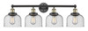 INNOVATIONS 616-4W-BAB-G74 Bell 4 33.5 inch Bath Vanity Light Black Antique Brass