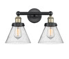 INNOVATIONS 616-2W-BAB-G44 Cone 2 15.5 inch Bath Vanity Light Black Antique Brass