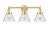 INNOVATIONS 616-3W-SG-G44 Cone 3 24.5 inch Bath Vanity Light Satin Gold