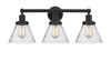 INNOVATIONS 616-3W-BK-G44 Cone 3 Light 24.5 inch Bath Vanity Light Matte Black