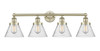 INNOVATIONS 616-4W-AB-G44 Cone 4 33.5 inch Bath Vanity Light Antique Brass