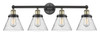 INNOVATIONS 616-4W-BAB-G44 Cone 4 33.5 inch Bath Vanity Light Black Antique Brass