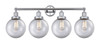 INNOVATIONS 616-4W-PC-G202-8 Beacon 4 Light 33.5 inch Bath Vanity Light Polished Chrome