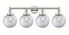 INNOVATIONS 616-4W-PN-G202-8 Beacon 4 33.5 inch Bath Vanity Light Polished Nickel
