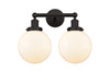 INNOVATIONS 616-2W-OB-G201-8 Beacon 2 Light 15.5 inch Bath Vanity Light Oil Rubbed Bronze