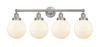 INNOVATIONS 616-4W-SN-G201-8 Beacon 4 Light 33.5 inch Bath Vanity Light Brushed Satin Nickel