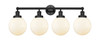 INNOVATIONS 616-4W-BK-G201-8 Beacon 4 Light 33.5 inch Bath Vanity Light Matte Black