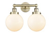 INNOVATIONS 616-2W-AB-G201-8 Beacon 2 15.5 inch Bath Vanity Light Antique Brass