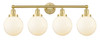 INNOVATIONS 616-4W-SG-G201-8 Beacon 4 33.5 inch Bath Vanity Light Satin Gold