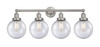 INNOVATIONS 616-4W-SN-G204-8 Beacon 4 Light 33.5 inch Bath Vanity Light Brushed Satin Nickel