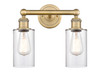 INNOVATIONS 616-2W-BB-G802 Clymer 2 12.875 inch Bath Vanity Light Brushed Brass