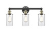 INNOVATIONS 616-3W-BAB-G802 Clymer 3 21.875 inch Bath Vanity Light Black Antique Brass