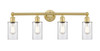 INNOVATIONS 616-4W-SG-G802 Clymer 4 30.875 inch Bath Vanity Light Satin Gold
