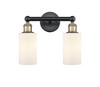 INNOVATIONS 616-2W-BAB-G801 Clymer 2 12.875 inch Bath Vanity Light Black Antique Brass