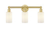 INNOVATIONS 616-3W-SG-G801 Clymer 3 21.875 inch Bath Vanity Light Satin Gold